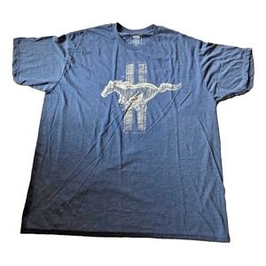 Ford Mustang Offical Licensed Graphic Tshirt 2XL Blue Car Muscle Car New Classic
